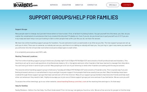 Hoarding Support Groups and Help for Families | Hoarders.com