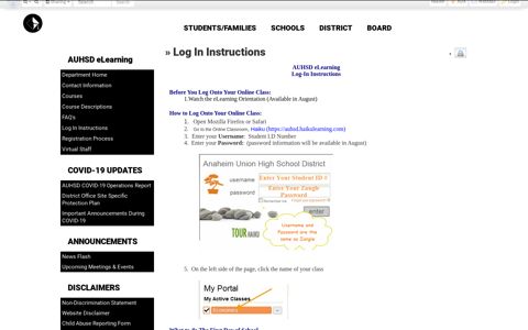 Log In Instructions • Page - Anaheim UHSD