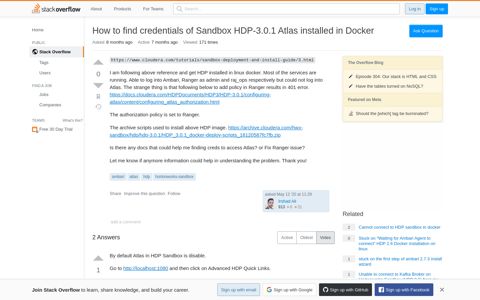 How to find credentials of Sandbox HDP-3.0.1 Atlas installed ...