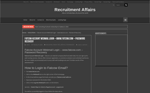 Fatcow Account Webmail Login – www.fatcow.com ...