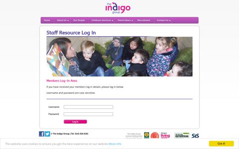 Staff Log In Page - Indigo Childcare Group