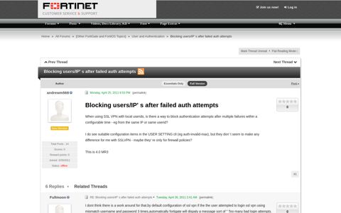 Blocking users/IP' s after failed auth attempts - Fortinet Forums
