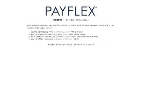 PayFlex: Login