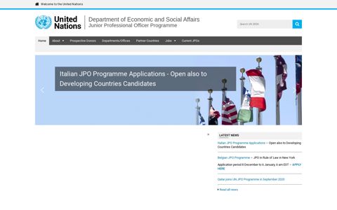 UN Junior Professional Officer Programme - the United Nations
