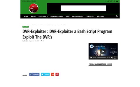 DVR-Exploiter a Bash Script Program Exploit The DVR's