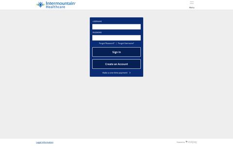 Sign In - Intermountain Bill Pay