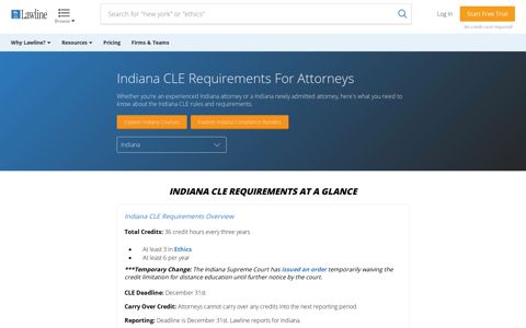 Indiana CLE Requirements for Attorneys - Lawline
