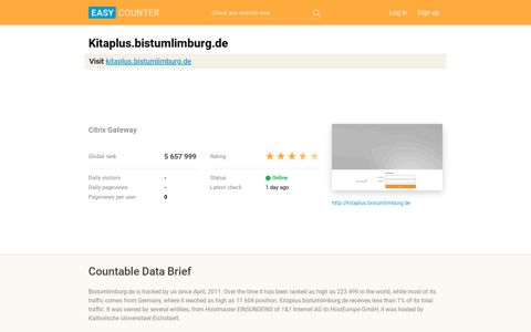 Kitaplus.bistumlimburg.de: Citrix Gateway - Easy Counter
