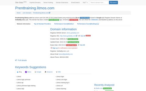 Prenttraining.litmos.com | 1 year, 124 days left - Site-Stats .ORG