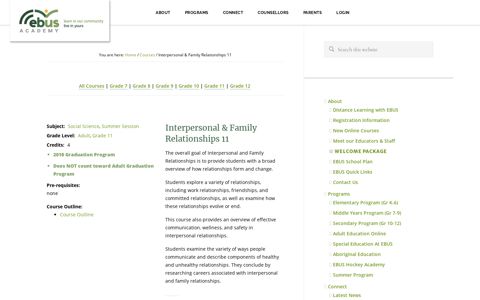 Interpersonal & Family Relationships 11 | EBUS Academy