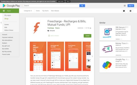 Freecharge - Recharges & Bills, Mutual Funds, UPI - Apps on ...