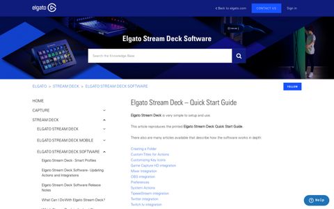 Elgato Stream Deck – Quick Start Guide – Elgato