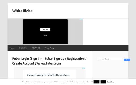 Fubar Login (Sign In) - Fubar Sign Up / Registration / Create ...