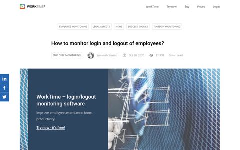 How to monitor login and logout of employees? - WorkTime