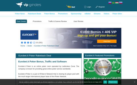 Eurobet.it Poker Review -The best Eurobet rakeback deal and ...