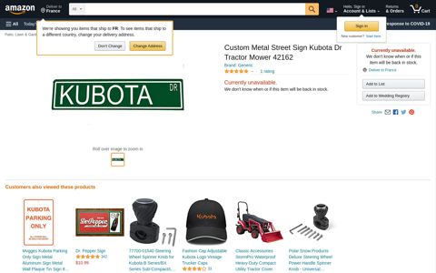 Custom Metal Street Sign Kubota Dr Tractor ... - Amazon.com
