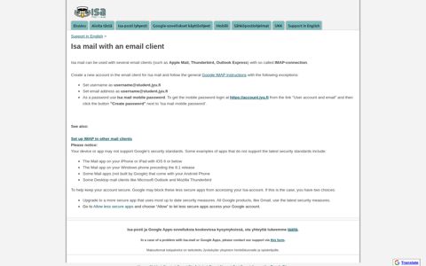 Isa mail with an email client - Googletuki - Google Sites