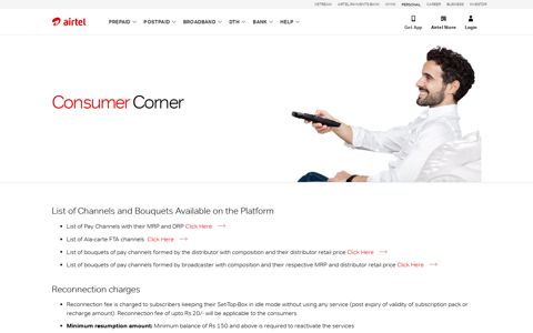 Consumer Corner - Airtel