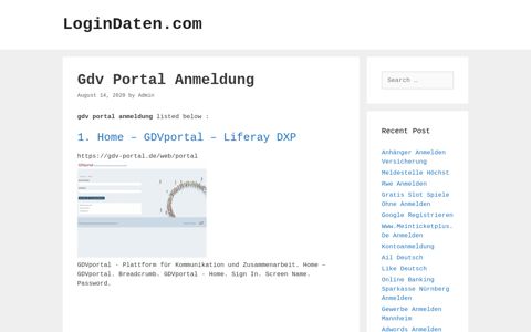 Gdv Portal Anmeldung - LoginDaten.com