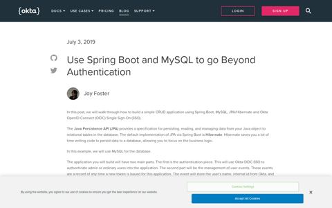 Use Spring Boot and MySQL to go Beyond Authentication ...