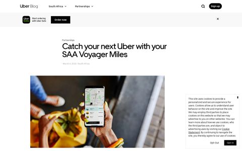 Catch your next Uber with your SAA Voyager Miles – Uber Blog