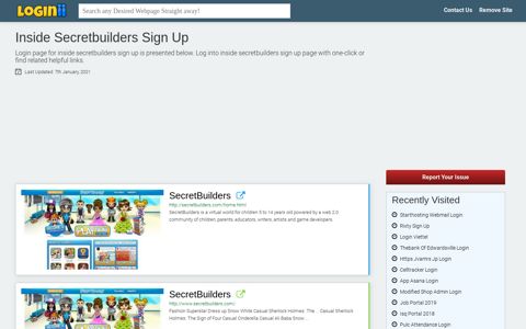 Inside Secretbuilders Sign Up - Loginii.com