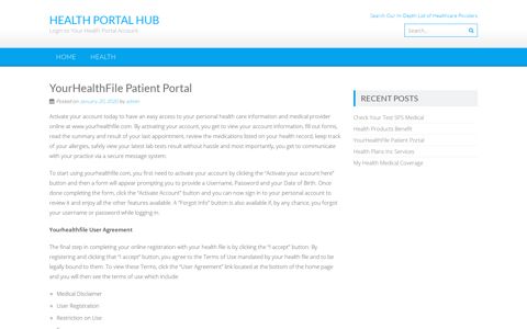 YourHealthFile Patient Portal - Health Portal Hub