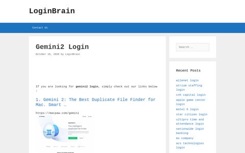 gemini2 login - LoginBrain