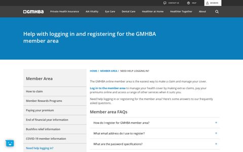 Need help logging in? - gmhba