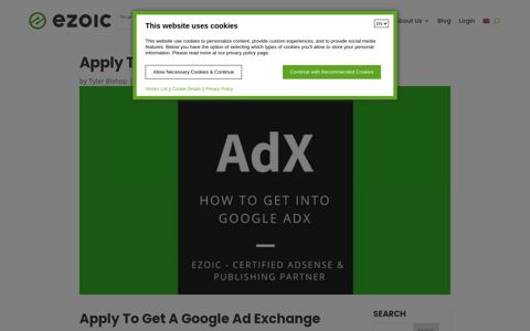 Apply To Get Into Google Ad Exchange | Google AdX - Ezoic