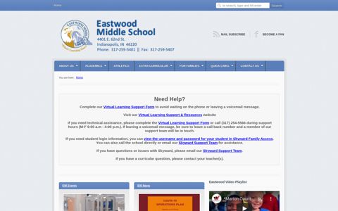 Welcome to Eastwood Middle School »