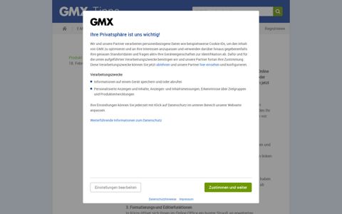 Ihr Online Office im GMX Postfach | GMX Tipp