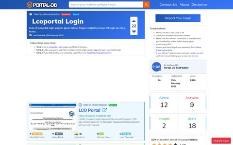 Lcoportal Login - Portal-DB.live