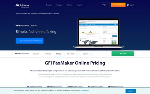 Pricing | GFI FaxMaker Online - GFI Software