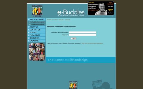 ebuddies.org - e-Buddies Community Login