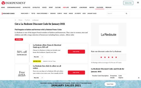 La Redoute Discount Codes | 50% Autumn Sale | December ...