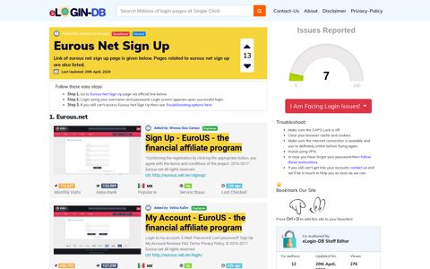 Eurous Net Sign Up