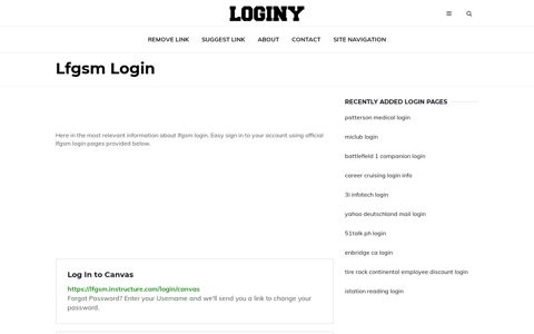 Lfgsm Login ✔️ One Click Login - Loginy
