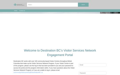 Destination BC's Visitor Services Network Engagement Portal