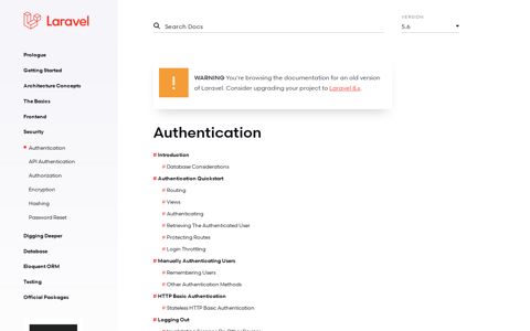 Authentication - Laravel