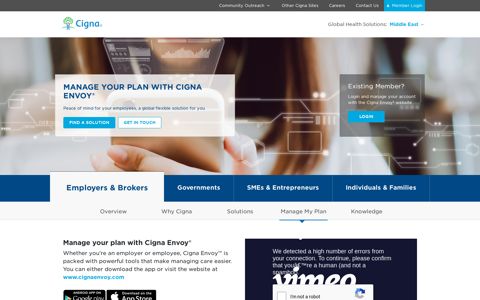 Manage your plan with Cigna Envoy - Cigna ME