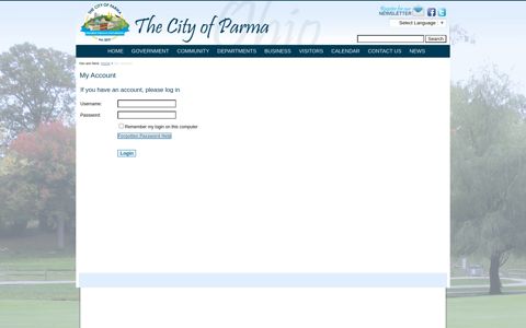My Account - City of Parma