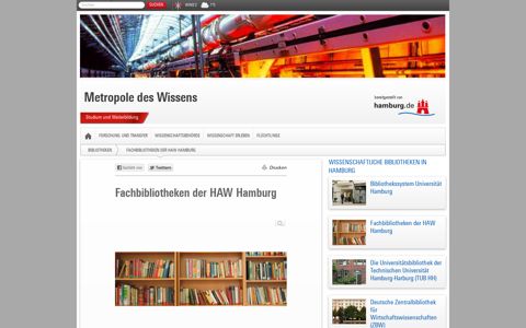 Fachbibliotheken der HAW Hamburg - Metropole des Wissens