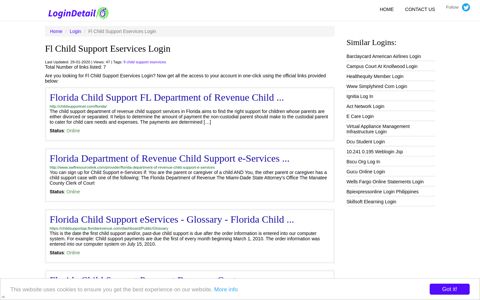 Fl Child Support Eservices Login Florida Child Support FL ...
