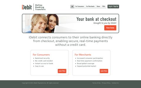 iDebit | Online Banking Transfers