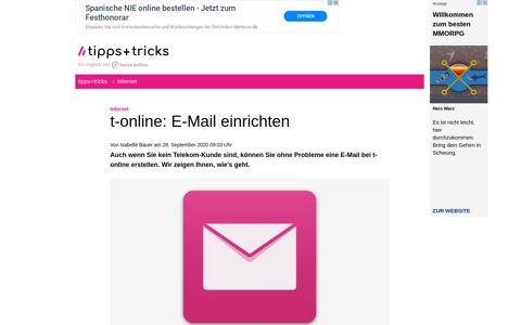 t-online: E-Mail einrichten - Heise