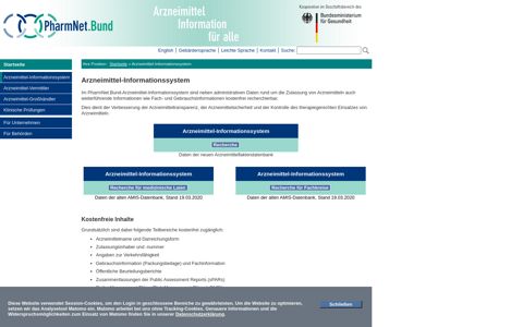 Arzneimittel-Informationssystem - PharmNet.Bund