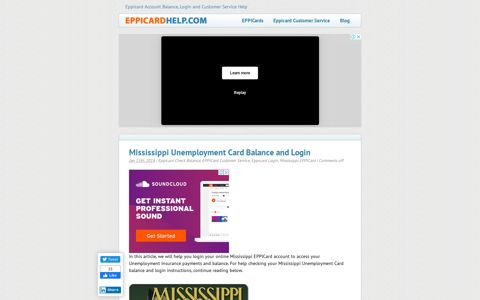 Mississippi Unemployment Card Balance and Login