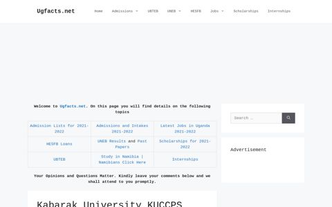 Kabarak University KUCCPS Admission Letter 2021-2022 ...