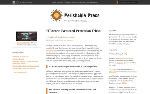 HTAccess Password-Protection Tricks | Perishable Press